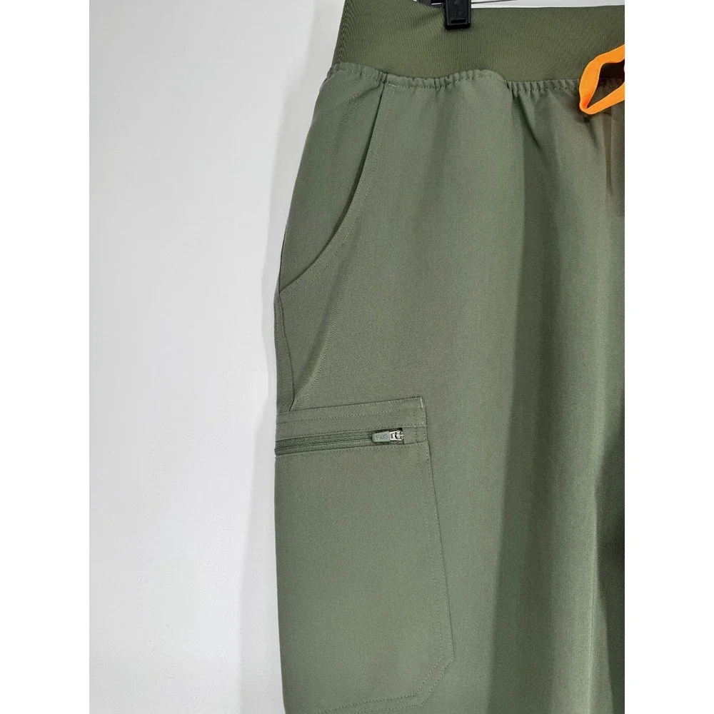 FIGS Technical Collection High Waisted Yola Scrub Pants Cargo Womens 3XL Moss